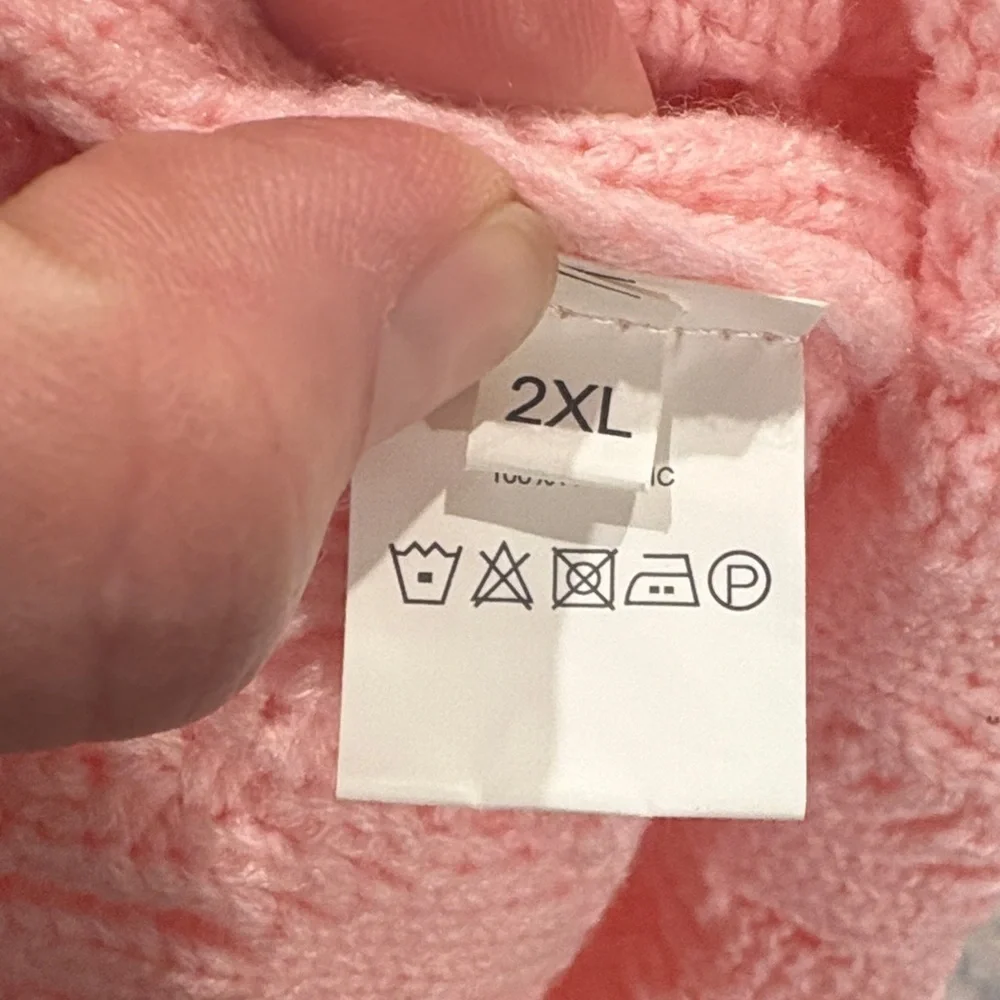 Dog sweater Pink Cable Knit Pet Sweater